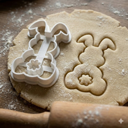 Emporte-pièce Lapin de Pâques avec Fleur