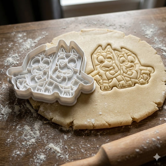 Emporte-pièce Bingo et Chilli - Duo de Personnages Kawaii pour Biscuits et Pâtisserie