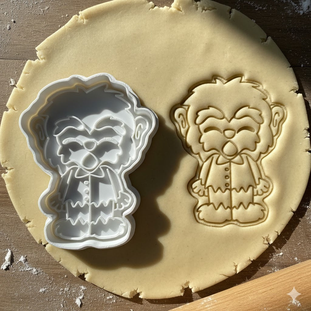 Emporte-Pièce Loup-Garou Kawaii - Découpoir Biscuit Personnage Halloween
