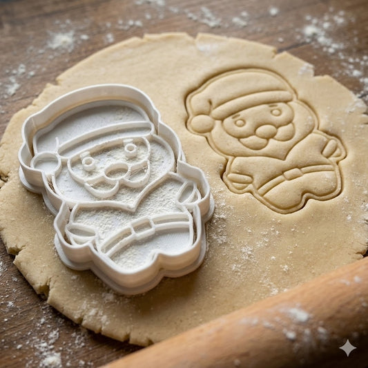 Emporte-pièce Père Noël - Découpoir Biscuit Noël en Forme de Santa Claus