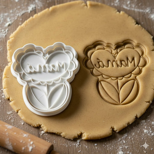 Emporte-pièce Maman Fleur - Découpoir Biscuit Fête des Mères