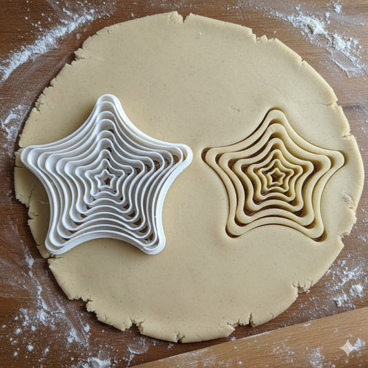 Emporte-pièce étoile arrondie 5 branches - Set de découpe