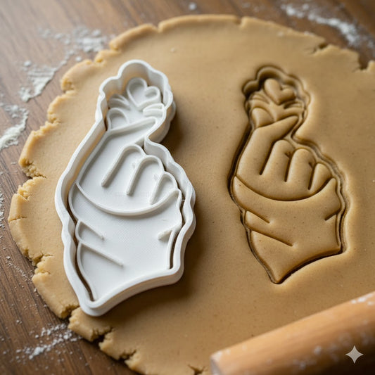 Emporte-Pièce Cœur avec les Doigts - Découpoir Pâtisserie Geste Coréen