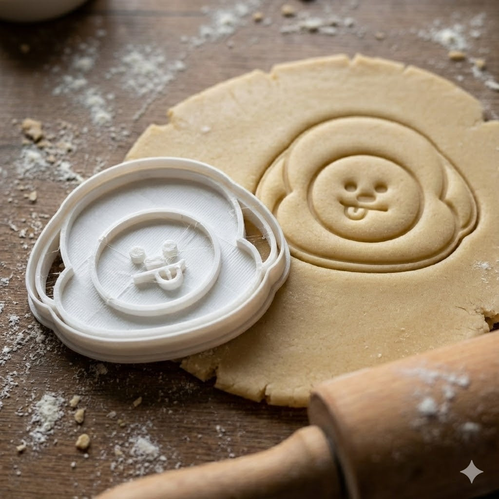 Emporte-Pièce Chimmy BT21 - Découpoir Tête de Chien Kawaii pour Biscuits et Pâtisserie