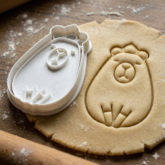 Emporte-pièce Capybara avec Orange - Découpoir Pâtisserie Kawaii