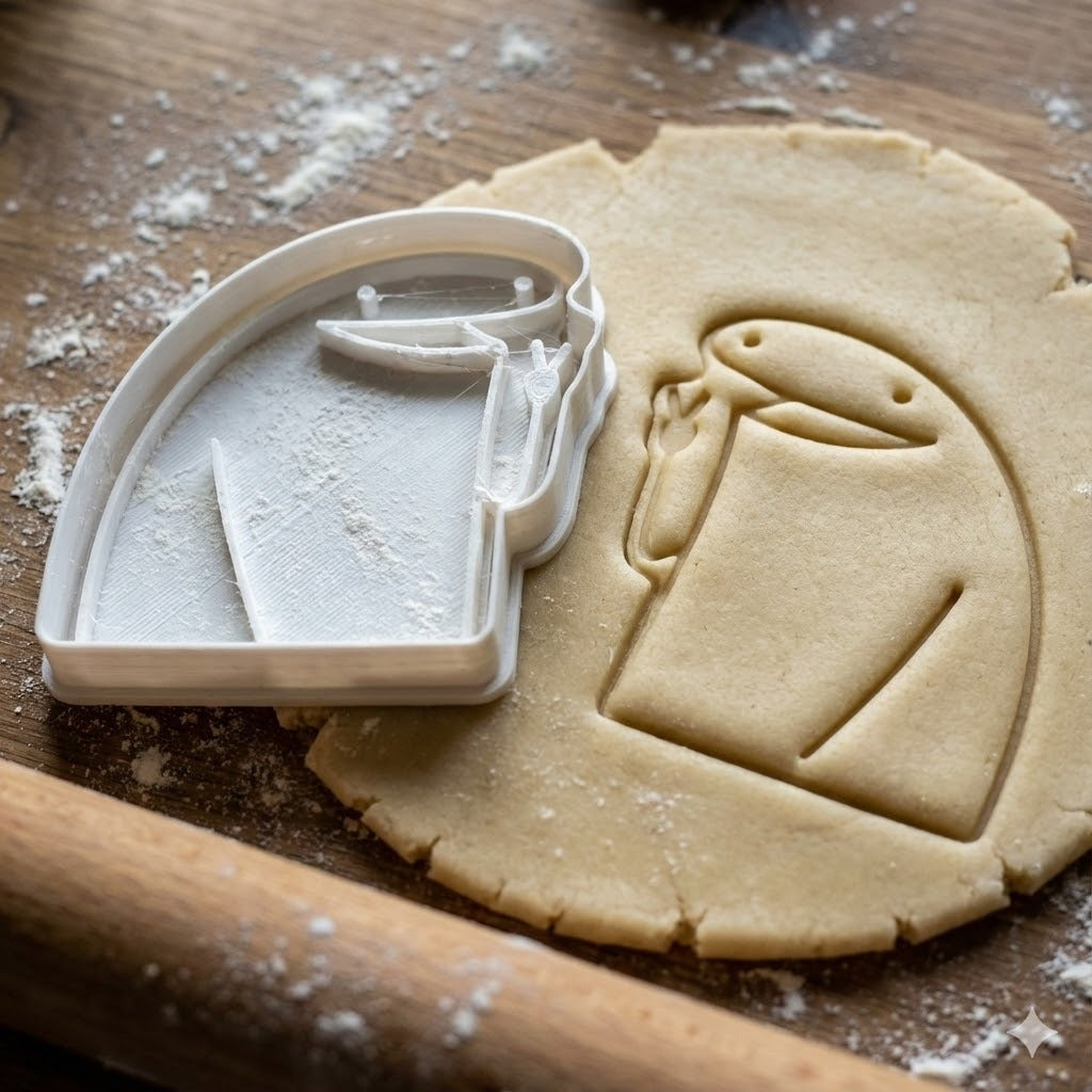 Emporte-pièce Flork Peace - Découpoir Mème Kawaii pour Biscuits et Pâtisserie