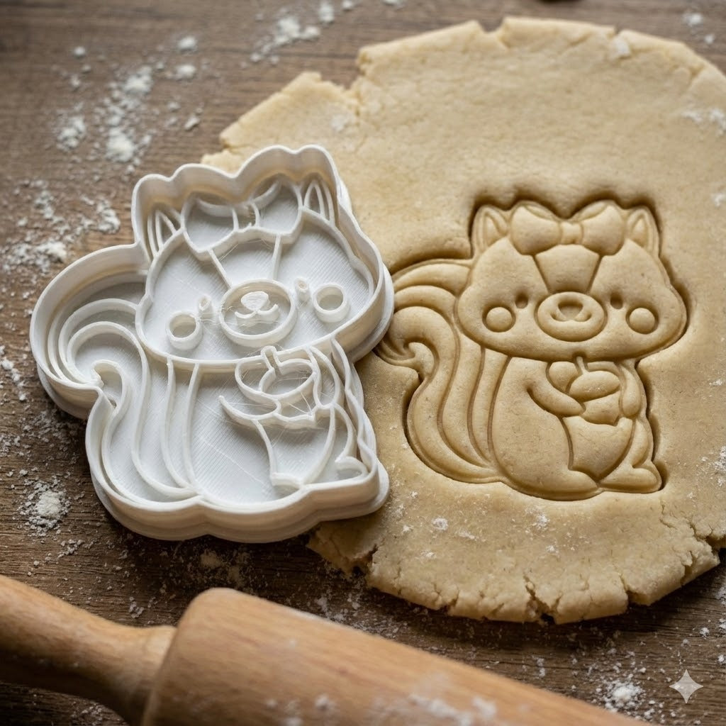 Emporte-pièce Écureuil avec Nœud