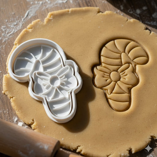 Emporte-pièce Canne à Sucre avec Nœud - Décoration Biscuits de Noël