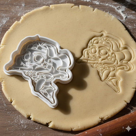 Emporte-pièce Wonder Woman Chibi - Découpoir Pâtisserie Super-Héros