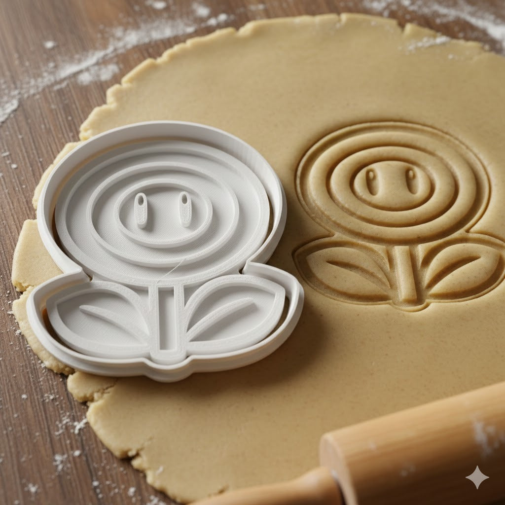 Emporte-pièce Fleur de Feu - Découpoir Biscuit Pâtisserie Mario