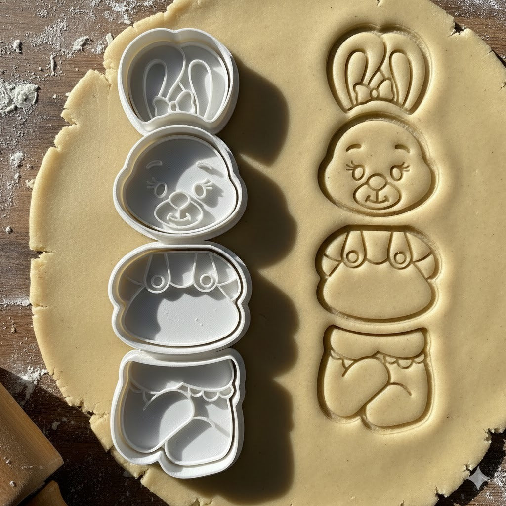 Emporte-pièce Lapin Kawaii - Découpoir Biscuit Pâques Pâtisserie