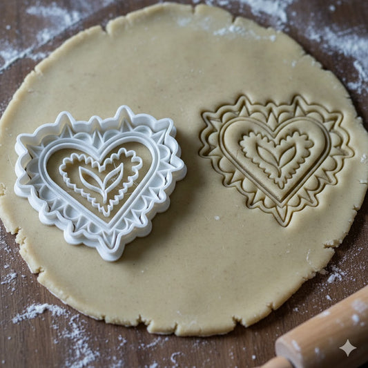 Emporte-Pièce Cœur Décoré