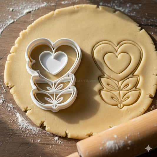 Emporte-pièce Fleur Cœur - Set Cookie Cutter