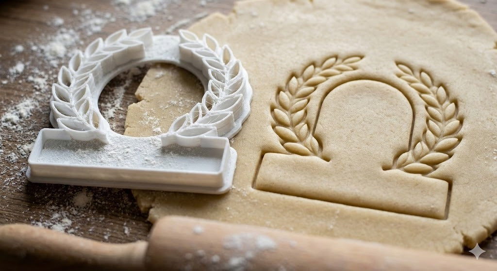 Emporte-pièce Couronne de Laurier avec Bannière