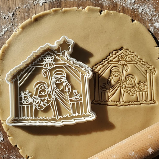 Emporte-Pièce Crèche de Noël - Découpoir Nativité pour Biscuits et Pâtisserie
