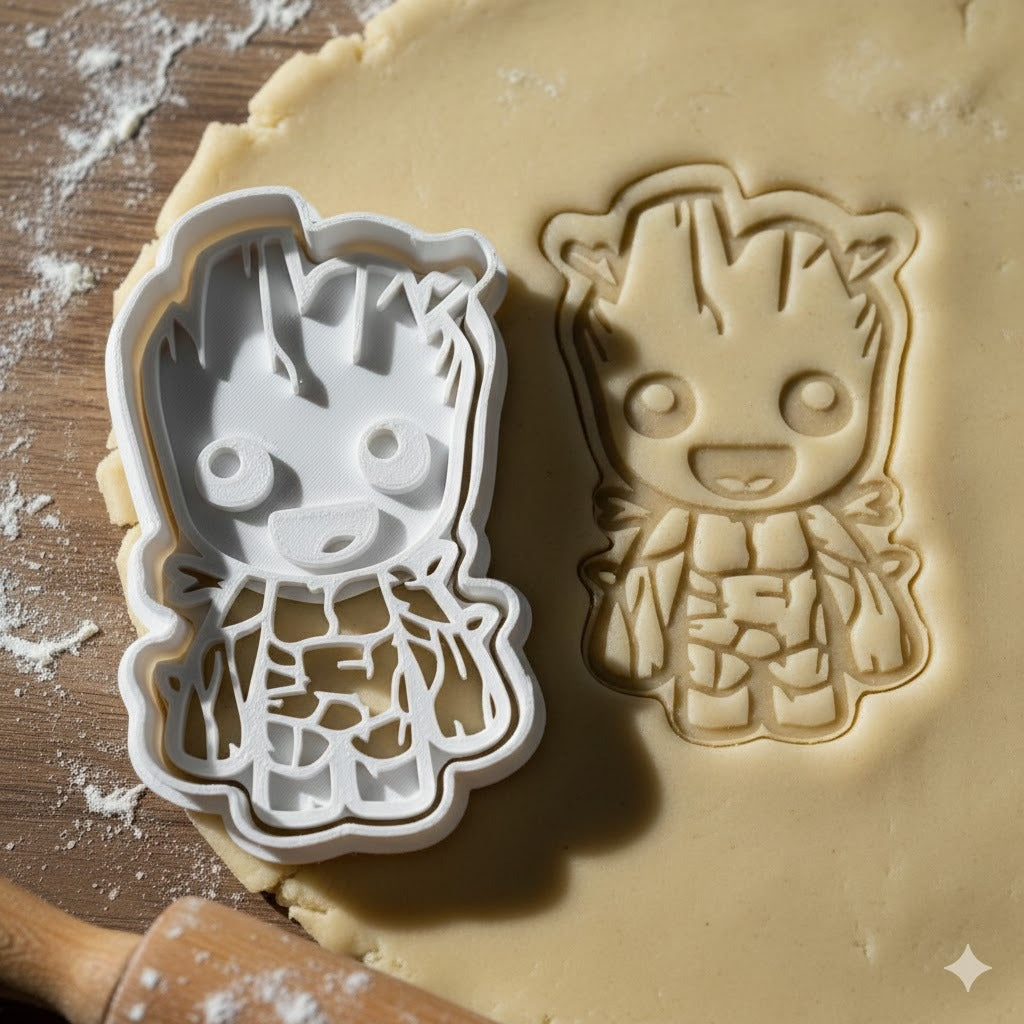 Emporte-pièce Baby Groot - Découpoir Personnage Kawaii pour Biscuits et Pâtisserie