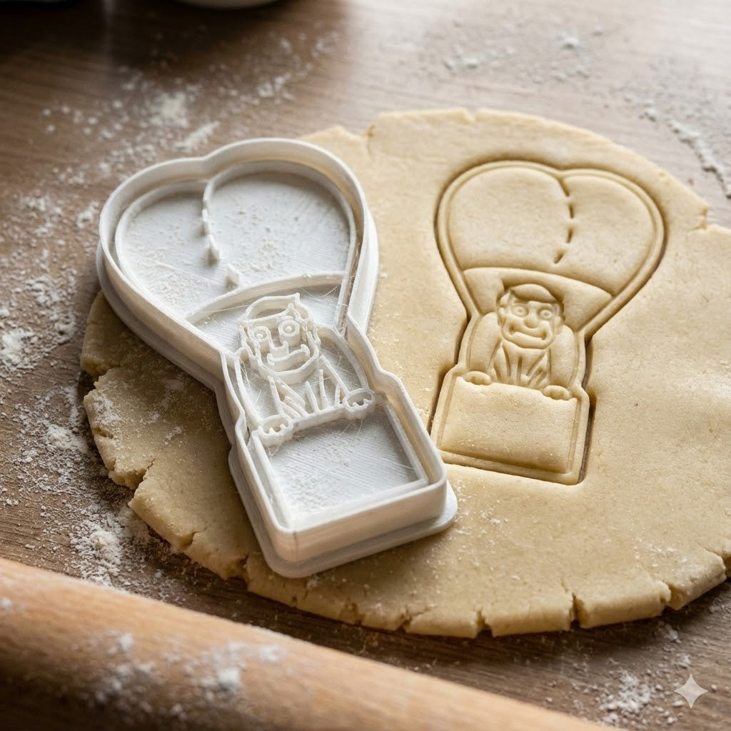 Emporte-pièce Montgolfière avec Personnage