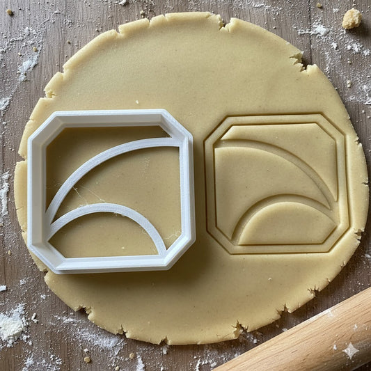Emporte-pièce Octogonal Motif Vague - Découpoir Pâtisserie Forme Géométrique