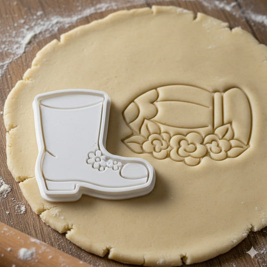 Emporte-pièce Botte avec Fleurs - Décoration Pâtisserie et Cookies