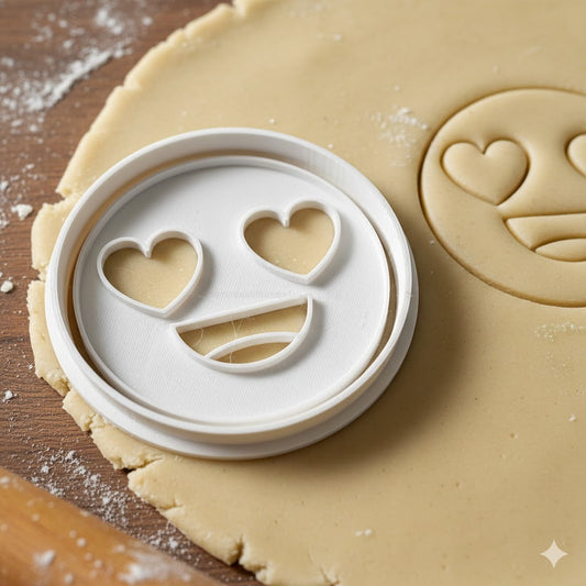 Emporte-pièce Emoji Cœur - Découpoir Smiley Amoureux pour Biscuits