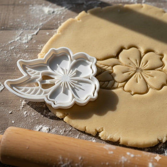 Emporte-pièce Fleur avec Feuilles - Découpoir Pâtisserie Professionnel