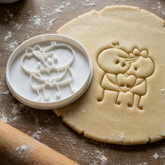 Emporte-Pièce Couple avec Cœur