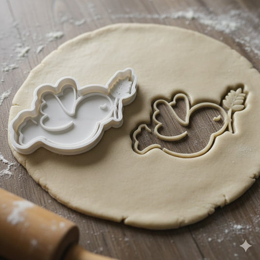 Emporte-pièce Colombe Kawaii avec Tampon