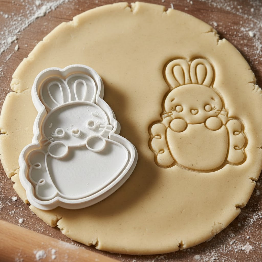 Emporte-pièce Lapin avec Carotte - Découpoir Pâtisserie Kawaii