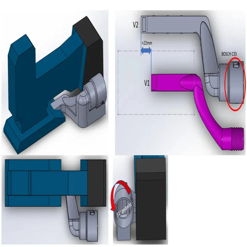 Adaptateur d’Aspiration pour Scie Sauteuse Bosch GST