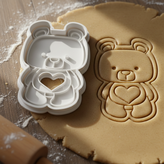 Emporte-pièce Ourson avec Cœur - Découpoir Pâtisserie Premium