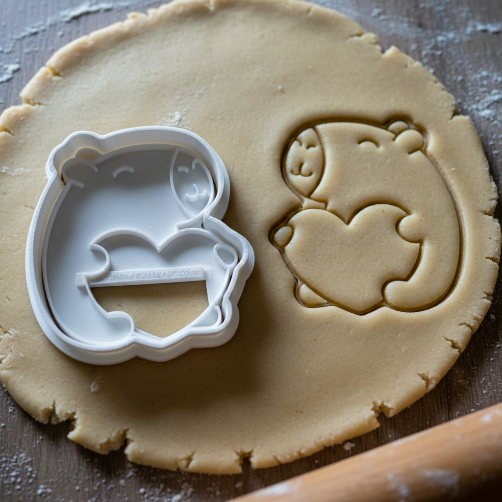 Emporte-Pièce Capybara avec Cœur - Découpoir Pâtisserie Premium