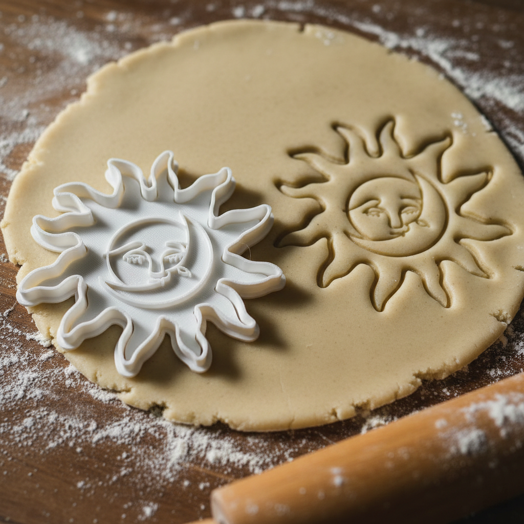Emporte-pièce Soleil et Lune - Découpoir Pâtisserie Premium