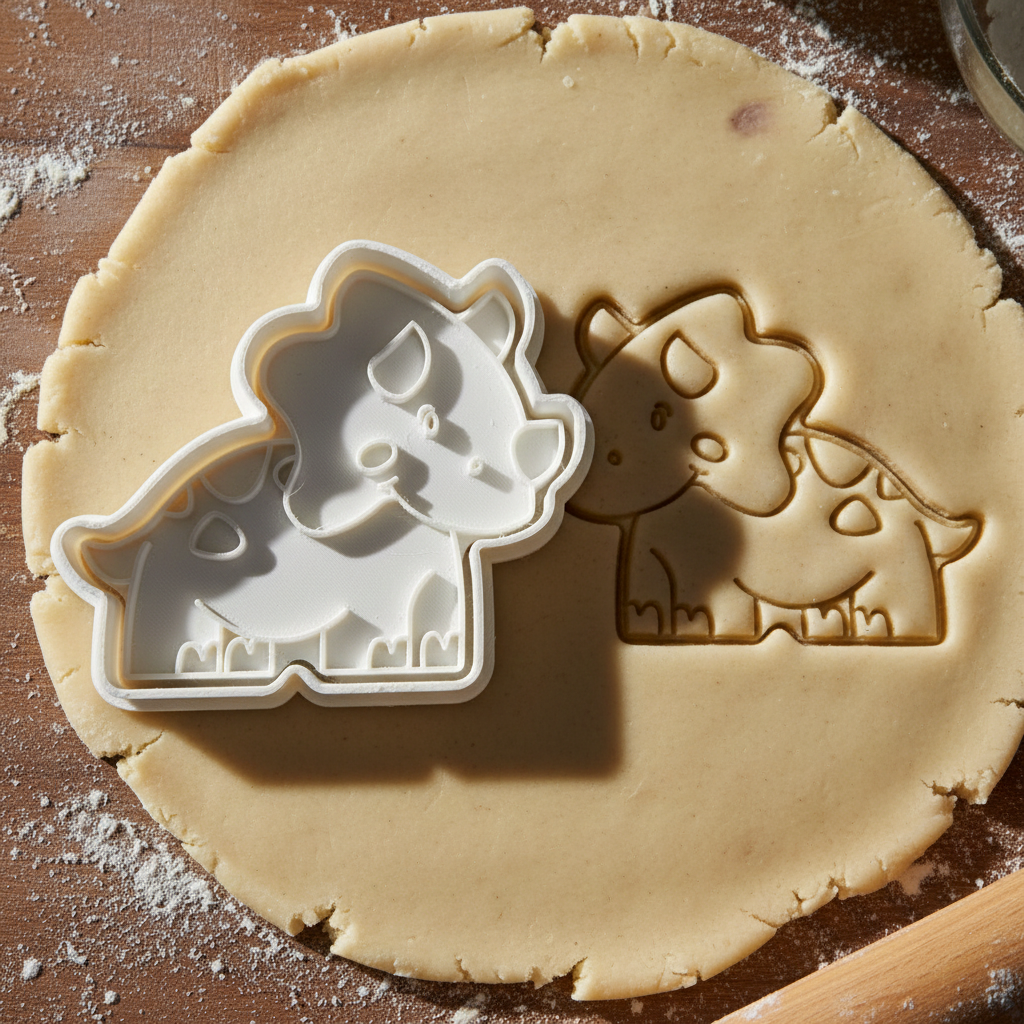Emporte-pièce Tricératops - Découpoir Dinosaure pour Biscuits et Pâtisserie