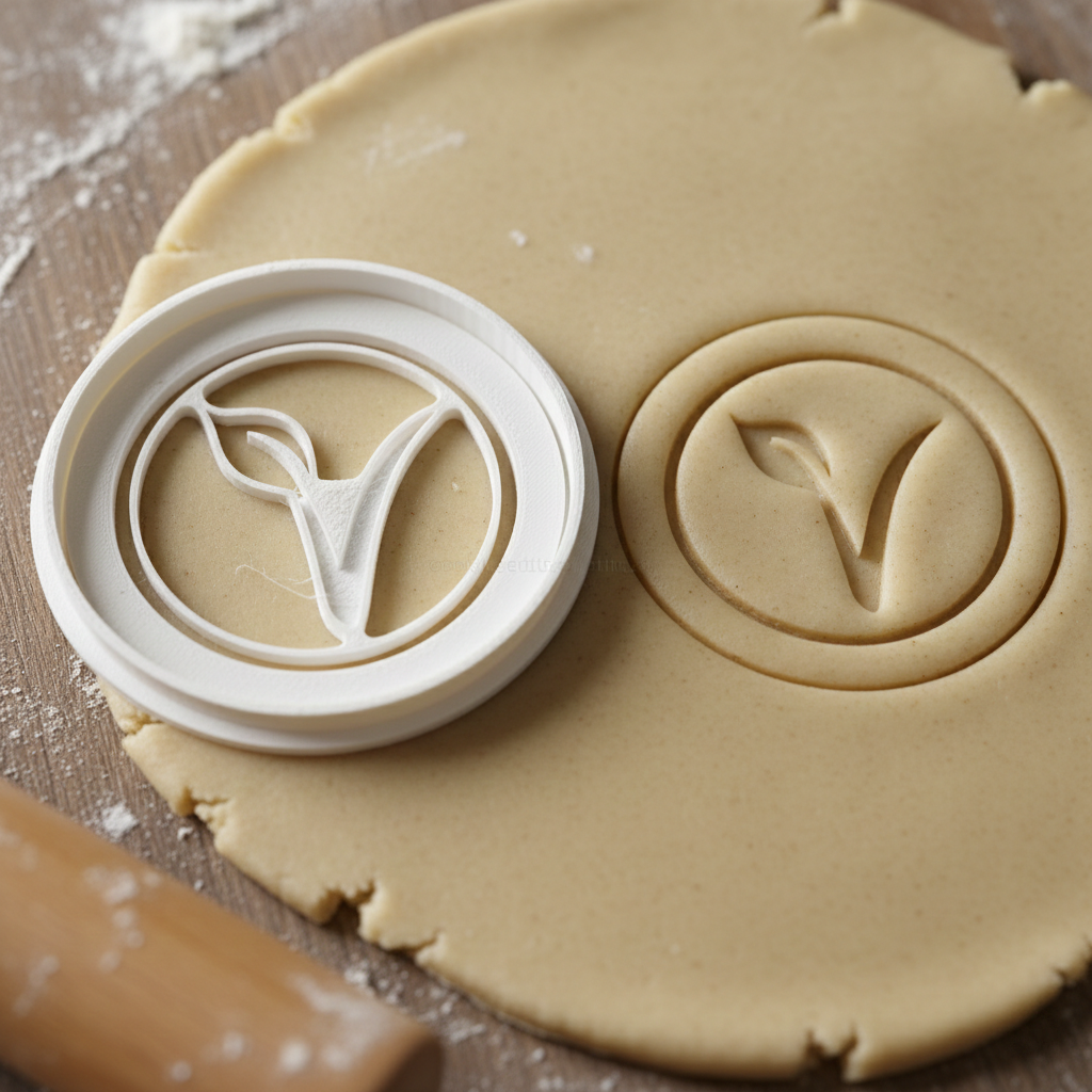 Emporte-pièce Logo Vegan - Découpoir Cercle Symbole Végétalien Pâtisserie