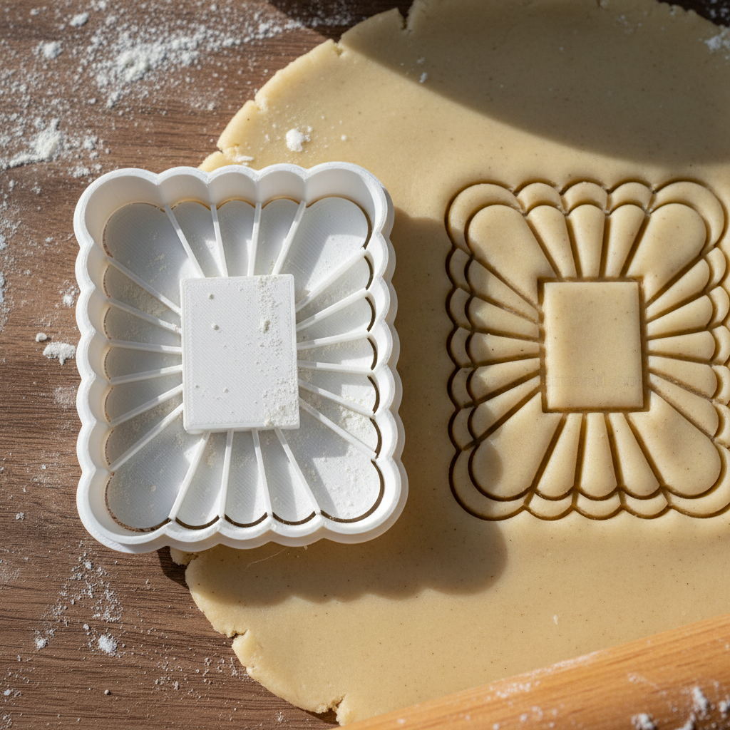 Emporte-pièce Rectangulaire à Pétales - Décoration Pâtisserie Professionnelle