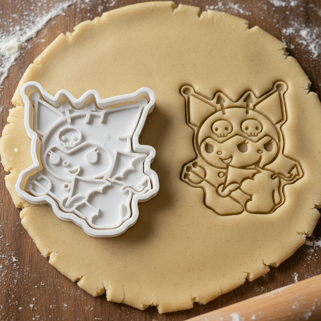 Emporte-pièce Kuromi avec Trident - Décoration Pâtisserie Kawaii