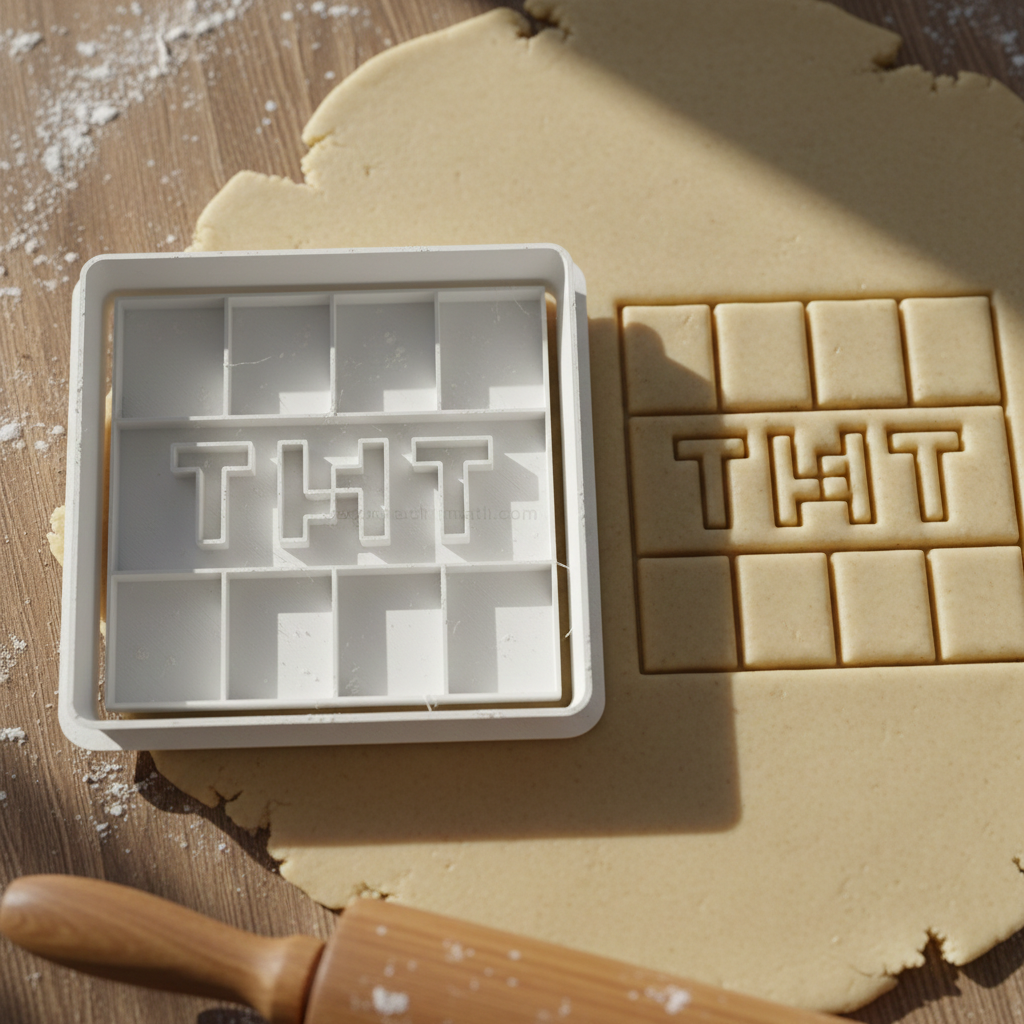 Emporte-pièce TNT - Découpoir Biscuit Carré Motif TNT