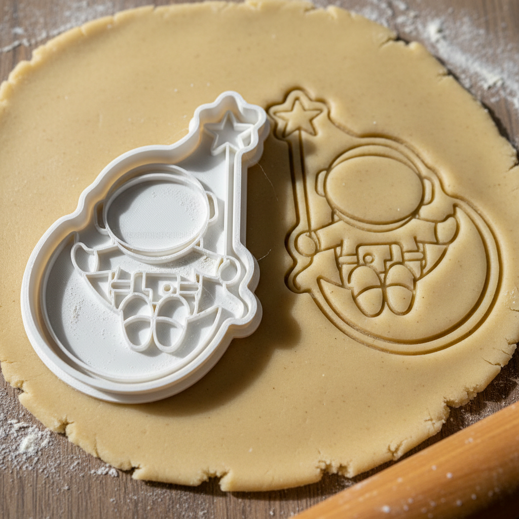 Emporte-pièce Astronaute avec Étoile et Lune - Décoration Pâtisserie Premium