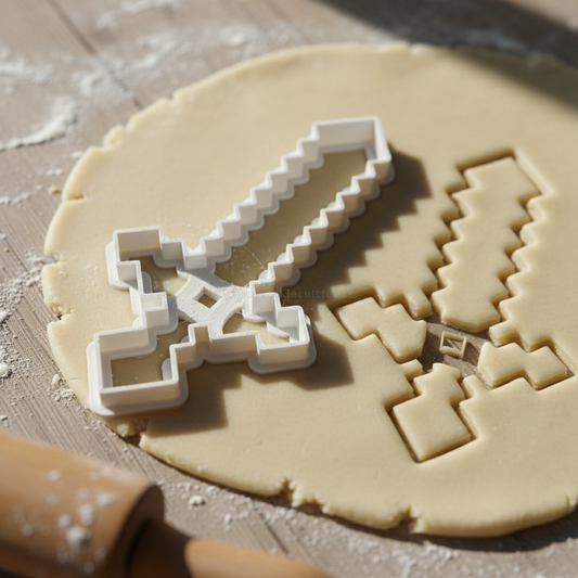 Emporte-Pièce Épée Minecraft - Découpoir Pixel Art Gaming pour Biscuits et Pâtisserie