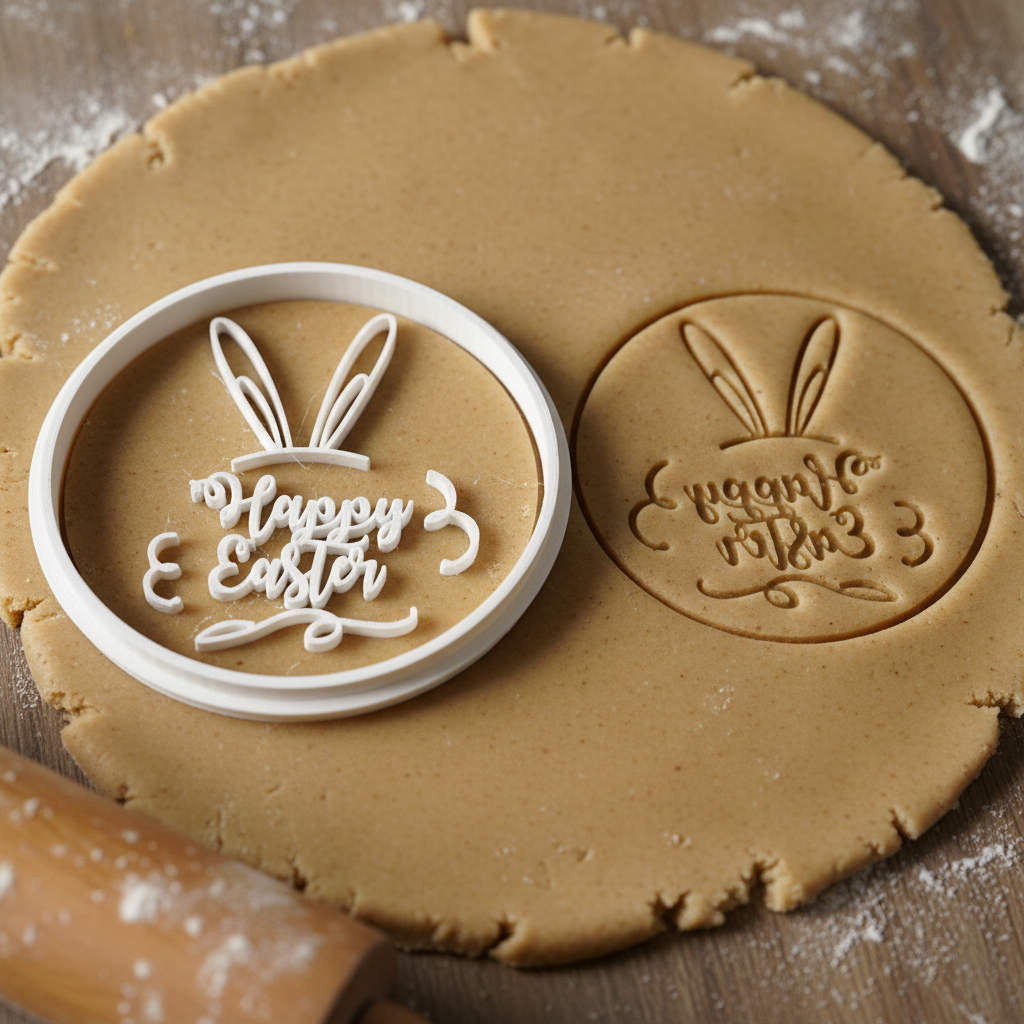 Emporte-Pièce Happy Easter - Lapin de Pâques - Découpe Biscuit Professionnel