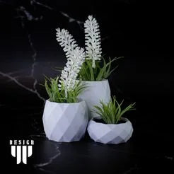 Vase en Motif Géométrique - PolyPrestige3D