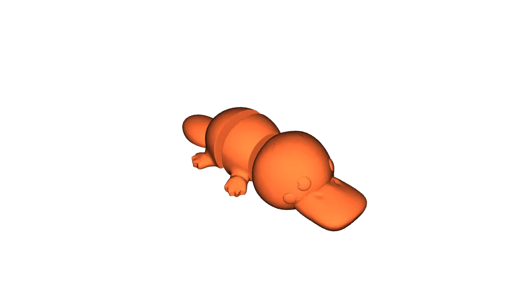 Porte-clés ornithorynque 3D Flexi