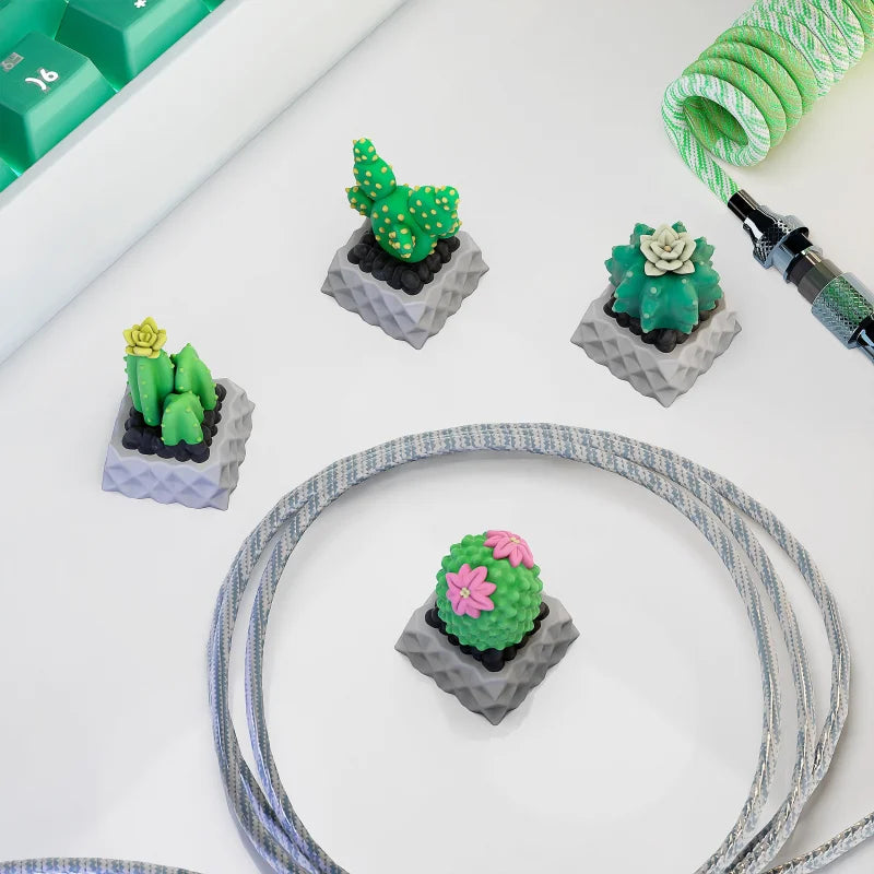 Keycaps Cactus pour Clavier Mécanique - PolyPrestige 3D