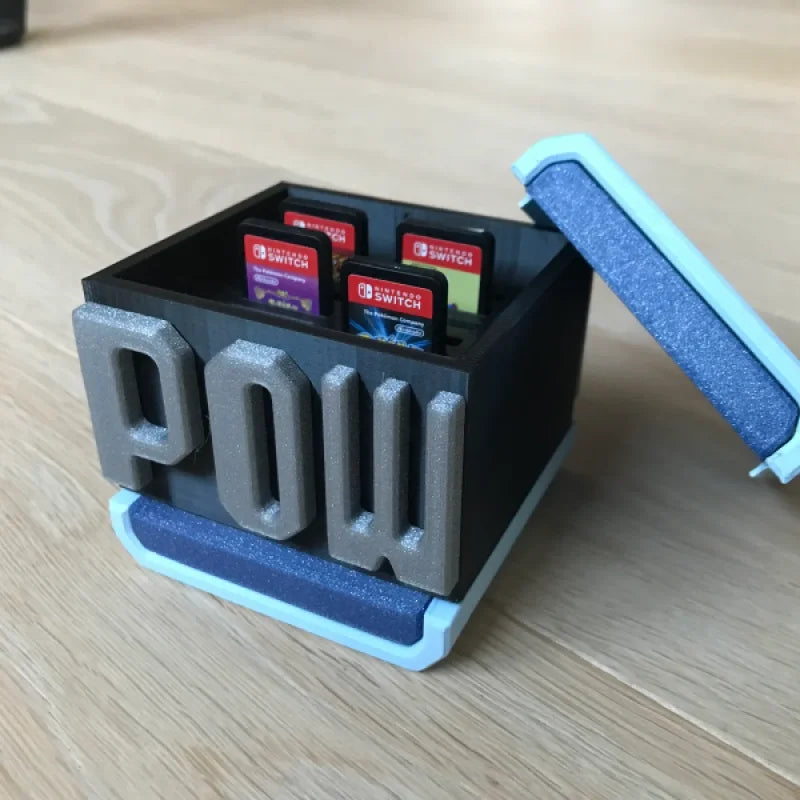 Block POW Nintendo Switch game cartridge holder