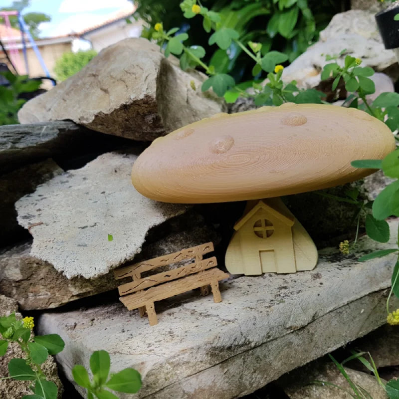 Champignon Maison Miniature Serre-Livre - PolyPrestige 3D