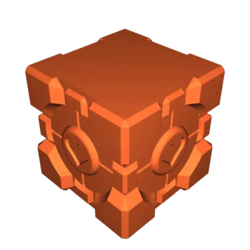 Companion Cube Plant pot and Planter - Vase mode design