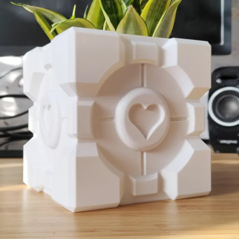 Companion Cube Plant pot and Planter - Vase mode design