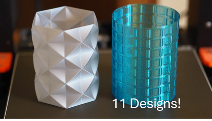 Série de Pots à Crayons Géométriques : 11 Designs (Modes Vase et Variantes Robustes)