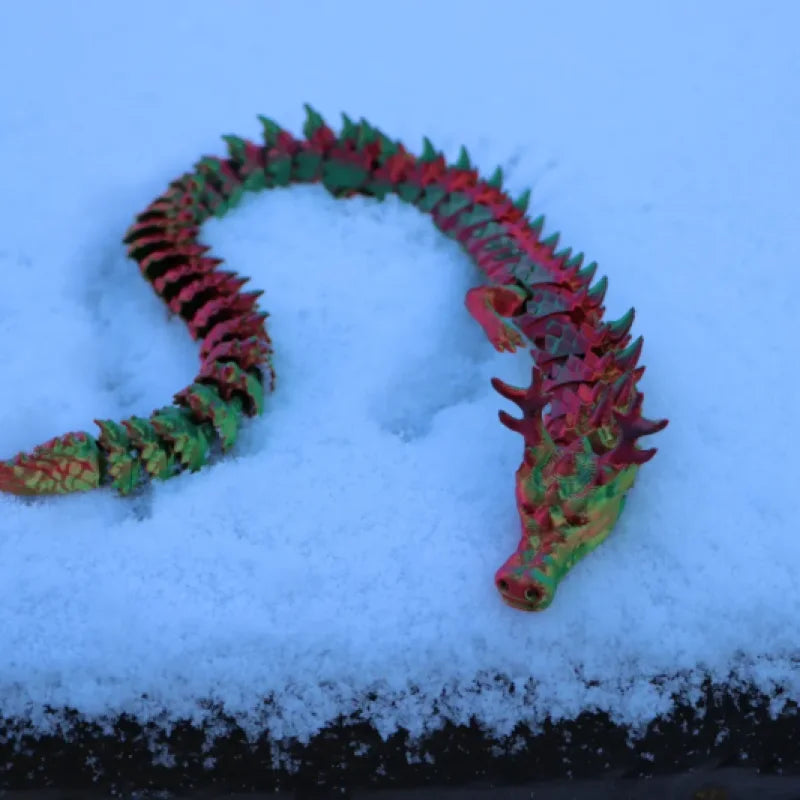 Dragon de Noël articulé