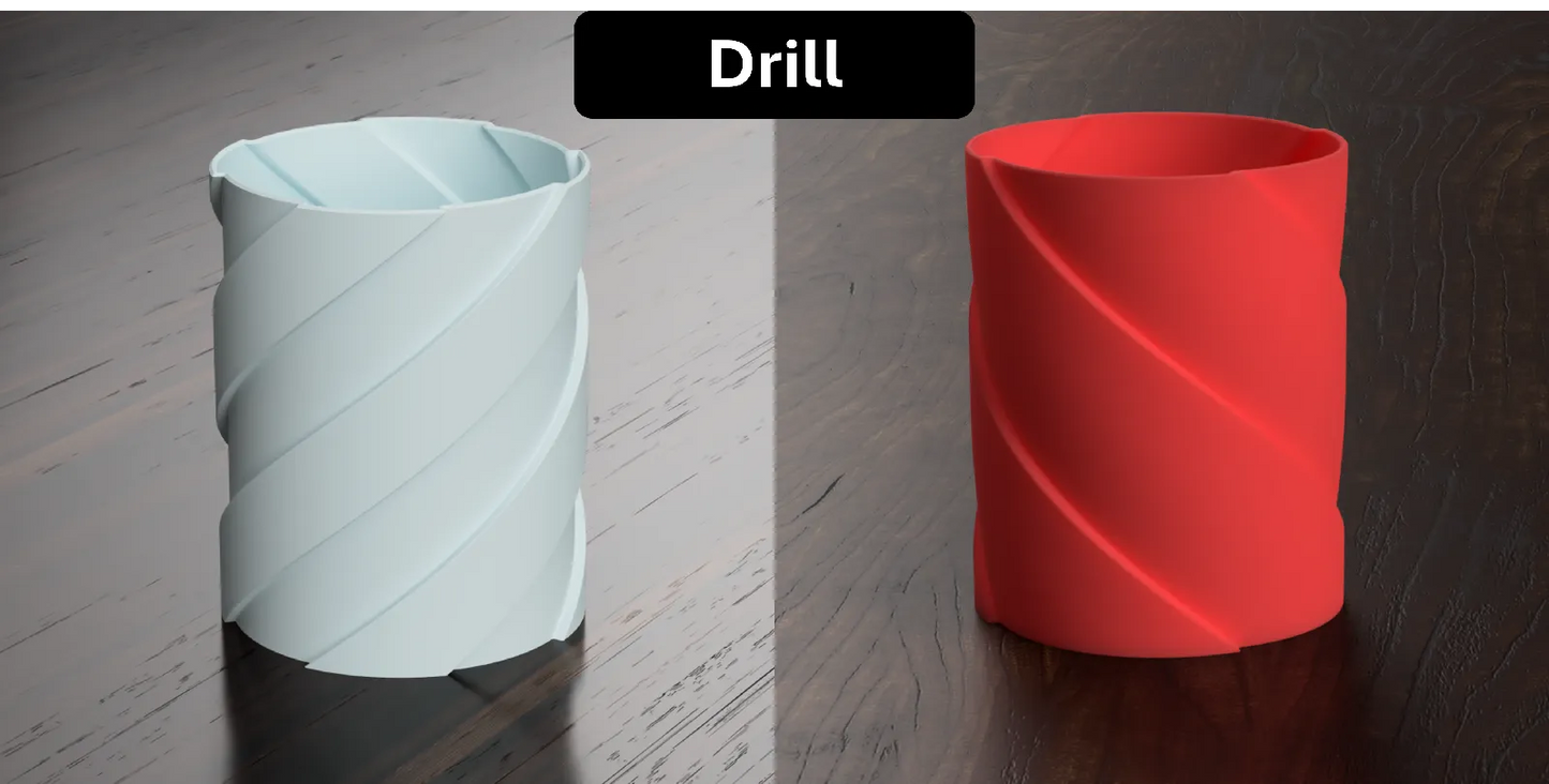 Série de Pots à Crayons Géométriques : 11 Designs (Modes Vase et Variantes Robustes)